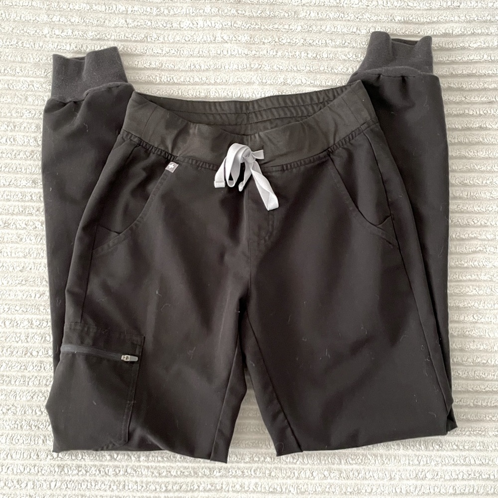Figs Scrub Pants - Zamora Joggers Black XS Tall